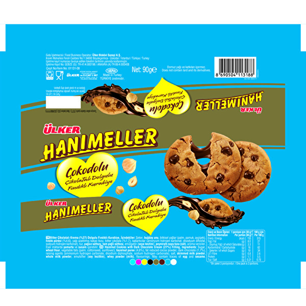 Ülker Hanımeller Çokodolu Fındıklı Bisküvi 90 g Ülker Hanımeller Çokodolu Fındıklı Bisküvi 90 g