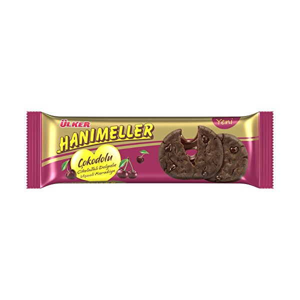 Ülker Hanımeller Çokodolu Vişneli Büsküvi 90 g Ülker Hanımeller Çokodolu Vişneli Büsküvi 90 g