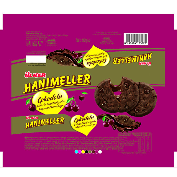 Ülker Hanımeller Çokodolu Vişneli Büsküvi 90 g Ülker Hanımeller Çokodolu Vişneli Büsküvi 90 g