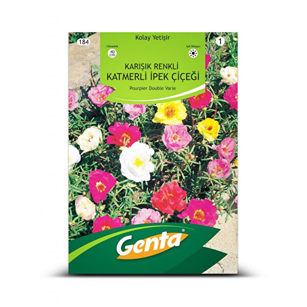 Genta Karışık Renkli Katmerli İpek Çiçeği Genta Karışık Renkli Katmerli İpek Çiçeği