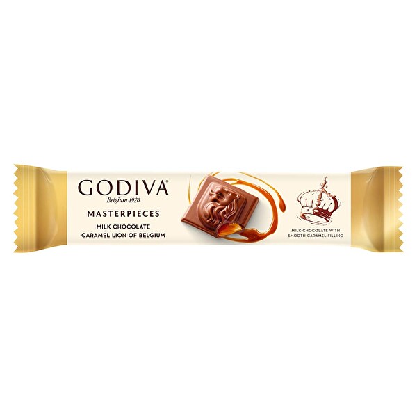 Godiva Masterpieces Sütlü Karamelli Belçika Aslanı Çikolata 32 g Godiva Masterpieces Sütlü Karamelli Belçika Aslanı Çikolata 32 g