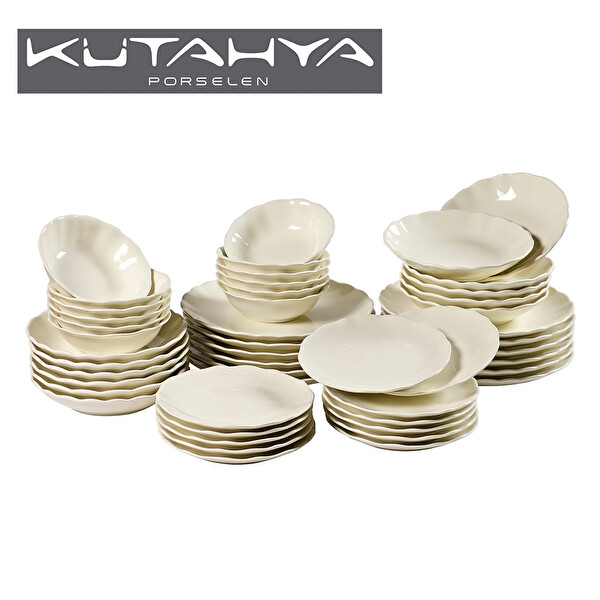 Natura Ceram Bergama Servis Tabağı Krem 27 cm Natura Ceram Bergama Servis Tabağı Krem 27 cm