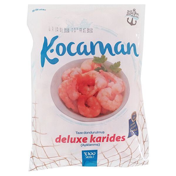 Kocaman Karides 100/150 %50 Glaze Donuk, Deluxe 500 Gr Kocaman Karides 100/150 %50 Glaze Donuk, Deluxe 500 Gr