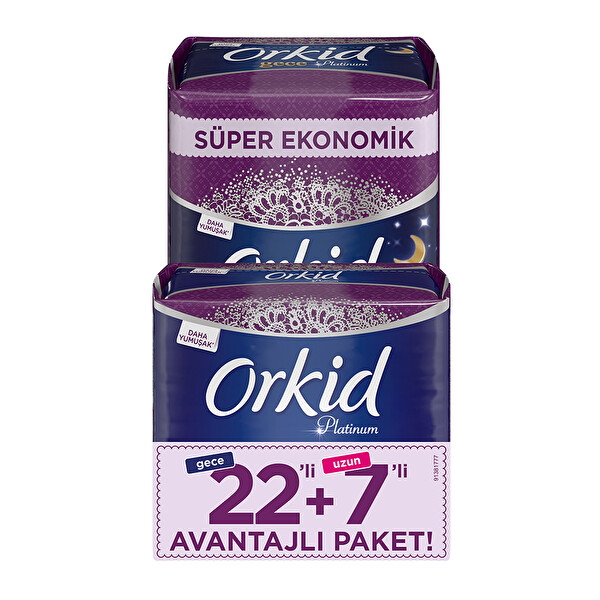 Orkid Platinum Hijyenik Ped Avantaj Paketi 22'li Gece + 7'li Uzun Orkid Platinum Hijyenik Ped Avantaj Paketi 22'li Gece + 7'li Uzun