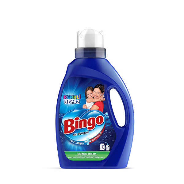 Bingo Sıvı Deterjan Renkli Beyaz 2145 ml