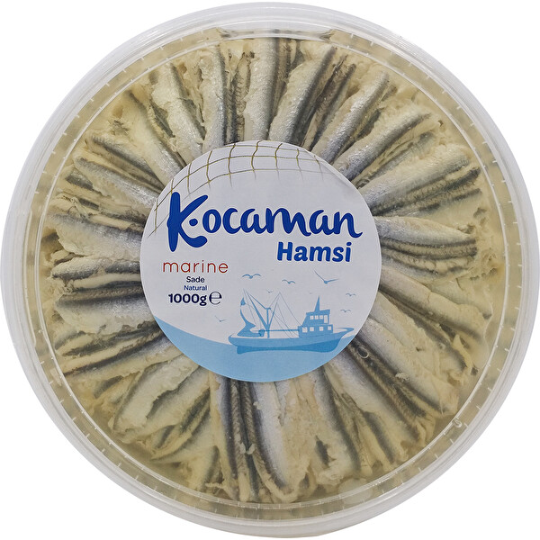 Kocaman Hamsi Sade Naturel Fileto Marine 1000 g
