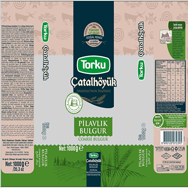 Torku Çatalhöyük Pilavlık Bulgur 1 kg Torku Çatalhöyük Pilavlık Bulgur 1 kg