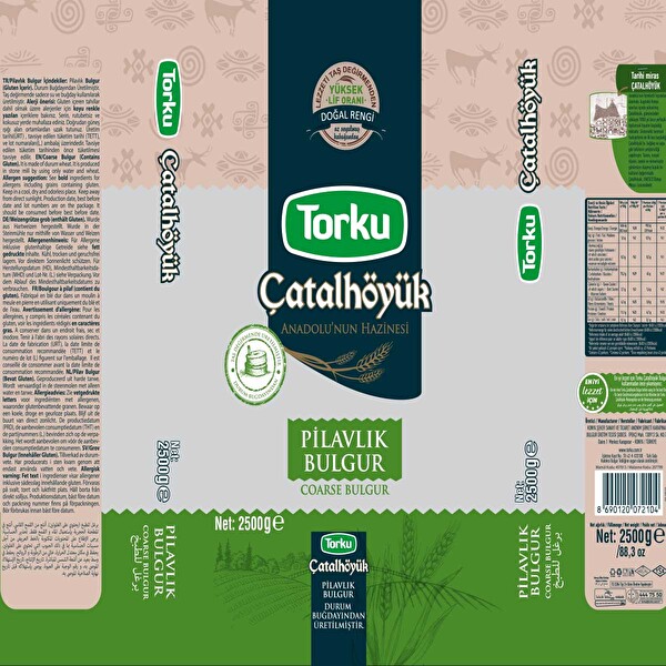 Torku Çatalhöyük Pilavlık Bulgur 2,5 kg Torku Çatalhöyük Pilavlık Bulgur 2,5 kg