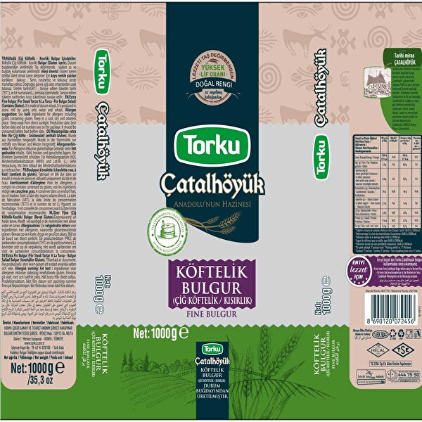 Torku Çatalhöyük Köftelik Bulgur 1 kg Torku Çatalhöyük Köftelik Bulgur 1 kg