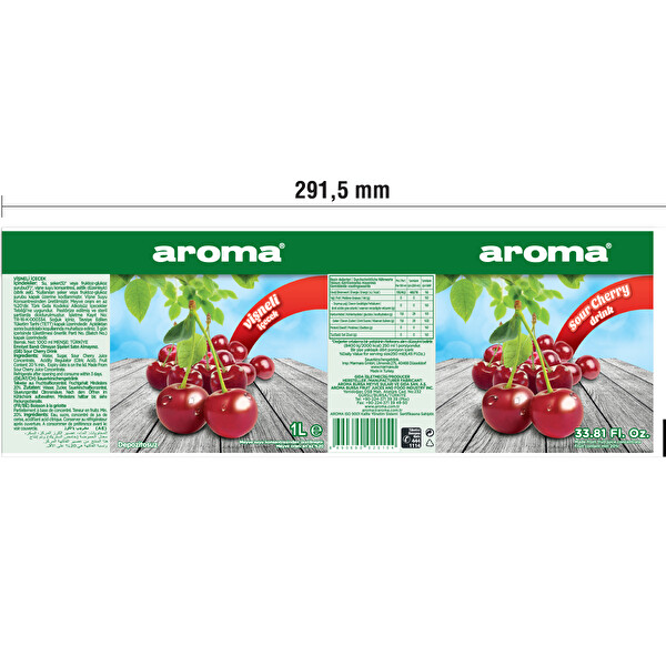 Aroma Vişne Nektari Cam 1 lt Aroma Vişne Nektari Cam 1 lt