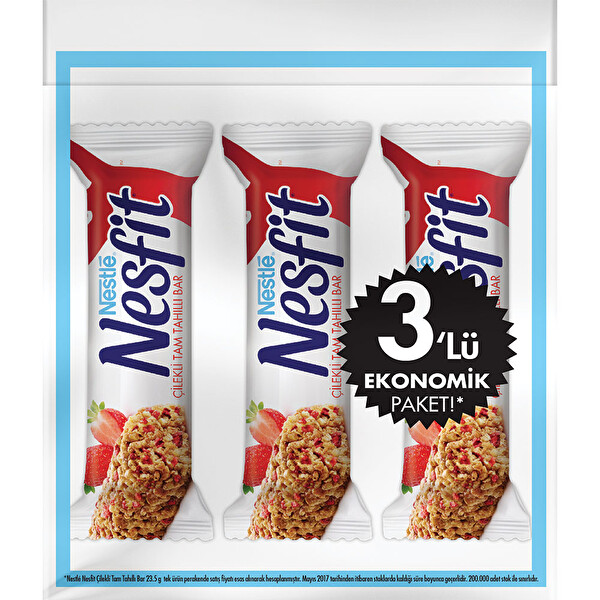 Nesfit Çilekli Bar 3'lü Nesfit Çilekli Bar 3'lü