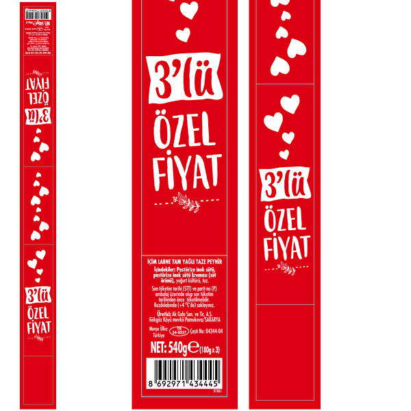 İçim Labne Peynir 3x180 g İçim Labne Peynir 3x180 g