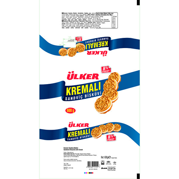 Ülker Kremalı Sandviç Bisküvi 69 g Ülker Kremalı Sandviç Bisküvi 69 g