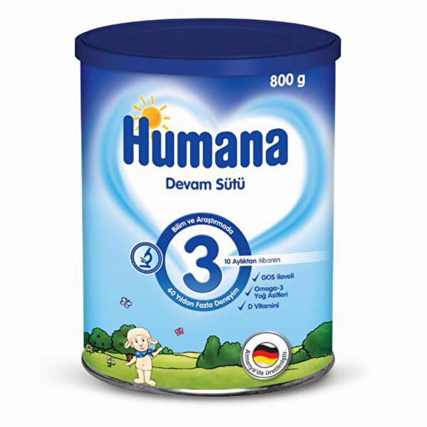 Humana 3 Devam Sütü 800 gr Humana 3 Devam Sütü 800 gr