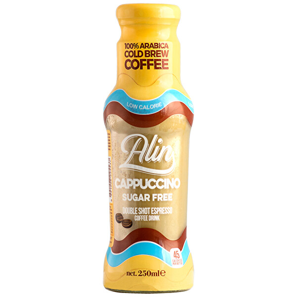 Alin Cappuccino Sugar Free 250 ml Şişe Alin Cappuccino Sugar Free 250 ml Şişe