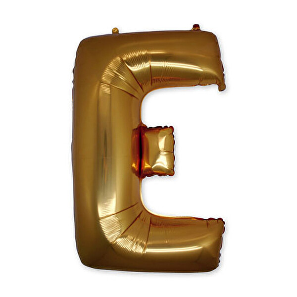 Folyo Balon Altın Harf E 96 cm Folyo Balon Altın Harf E 96 cm