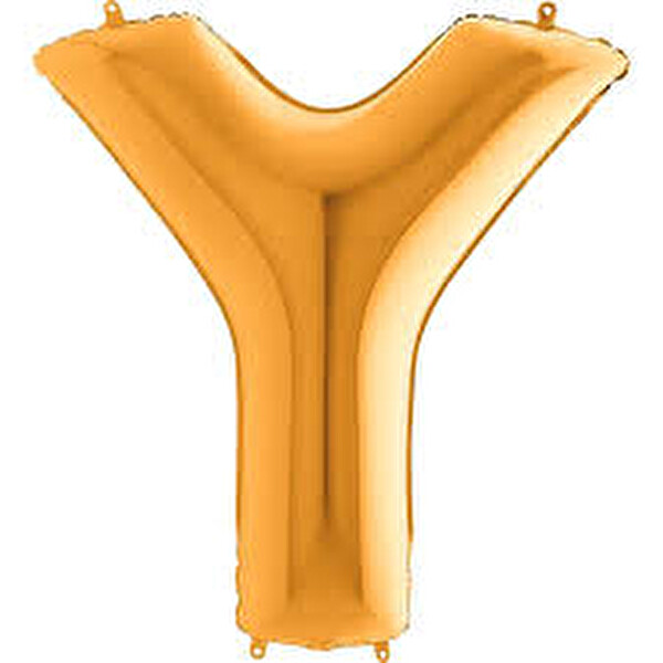 Folyo Balon Altın Harf Y 96 cm Folyo Balon Altın Harf Y 96 cm