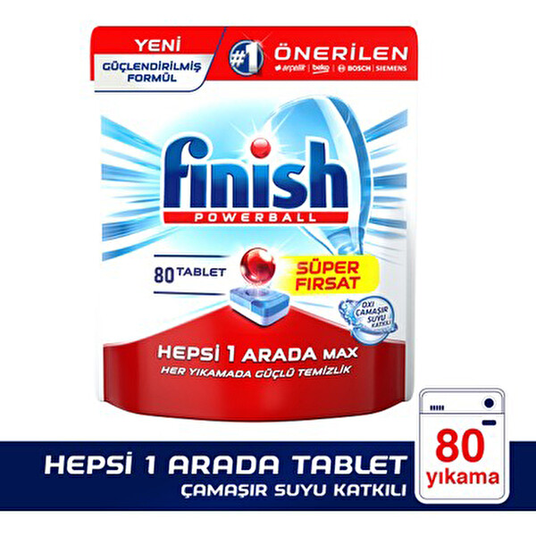 Finish Hepsi Bir Arada Max Oxi 80 Tablet 