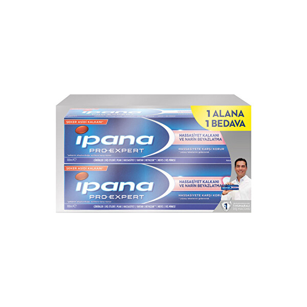 Ipana Pro-Expert Diş Macunu Hassas Beyazlık Nane 1 Alana 1 Bedava Paketi (65 ml + 65 ml) Ipana Pro-Expert Diş Macunu Hassas Beyazlık Nane 1 Alana 1 Bedava Paketi (65 ml + 65 ml)