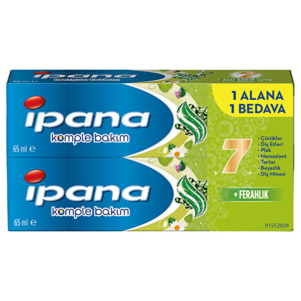 Ipana Komple Bakım 7 Ferahlık 65+65 ml Ipana Komple Bakım 7 Ferahlık 65+65 ml