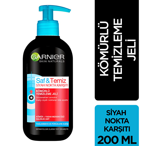Garnier Saf Temiz Siyah Nokta Karsiti Komurlu Temizleme Jeli 200 Ml 30205631 Carrefoursa