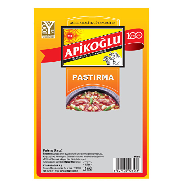 Apikoğlu Parça Pastırma 80 g Apikoğlu Parça Pastırma 80 g