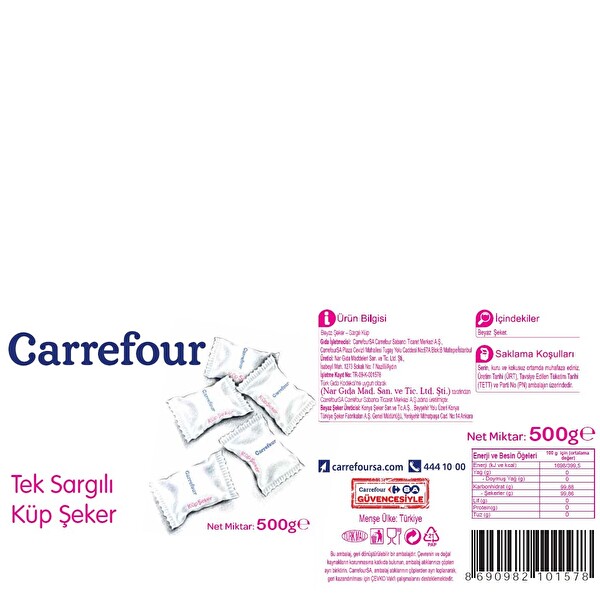 Carrefour Sargılı Küp Şeker 500 g Carrefour Sargılı Küp Şeker 500 g