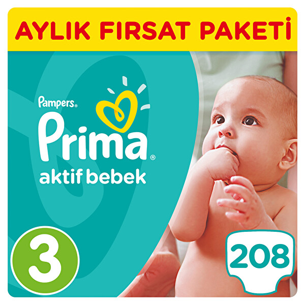 Prima Aylık Fırsat Paketi 3 Beden 208'li Prima Aylık Fırsat Paketi 3 Beden 208'li