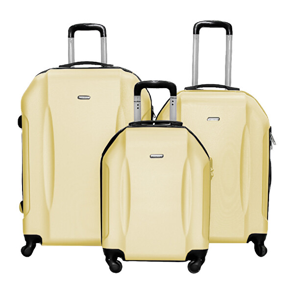 ABS K-39 4 Adet Silikon Tekerlekli Sert Valiz Bej 65 cm ABS K-39 4 Adet Silikon Tekerlekli Sert Valiz Bej 65 cm