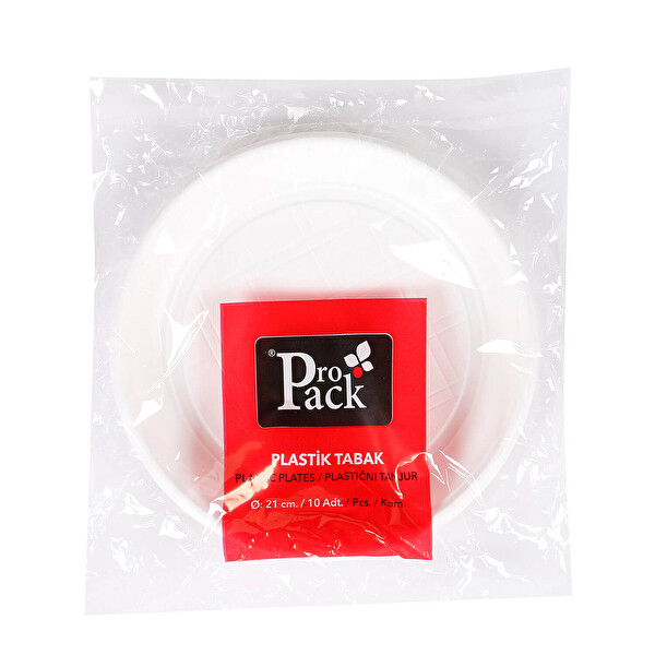 Propack Beyaz Tabak Ø21 cm 10'lu Propack Beyaz Tabak Ø21 cm 10'lu