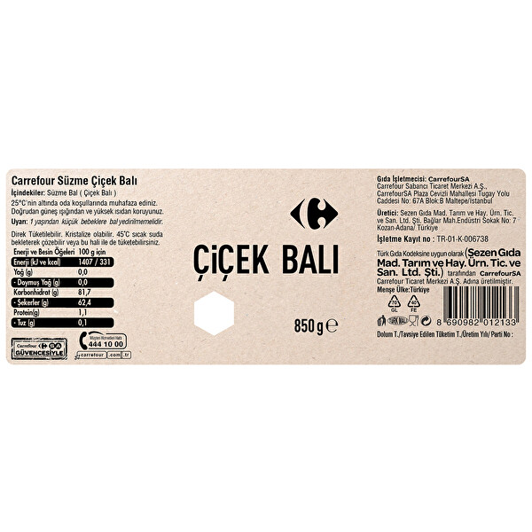 Carrefour Cicek Bali 850 G 30215262 Carrefoursa