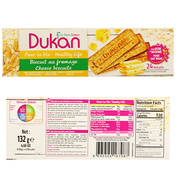 Dukan Bisküvi Peynirli 132 g Dukan Bisküvi Peynirli 132 g