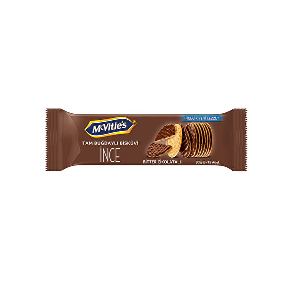 Mcvitie'S İnce Tam Buğdaylı Bitter Çikolatalı Bisküvi 93 G Mcvitie'S İnce Tam Buğdaylı Bitter Çikolatalı Bisküvi 93 G