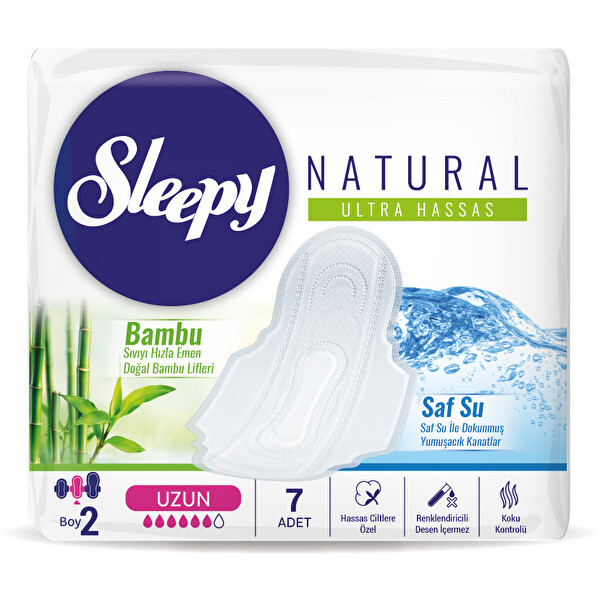Sleepy Naturel Ultra Hassas Hijyenik Ped Uzun 7 Adet Sleepy Naturel Ultra Hassas Hijyenik Ped Uzun 7 Adet