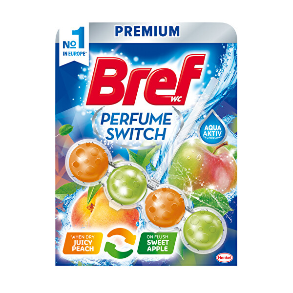 Bref Perfume Switch Klozet Blok Şeftali & Kırmızı Elma 50 g
