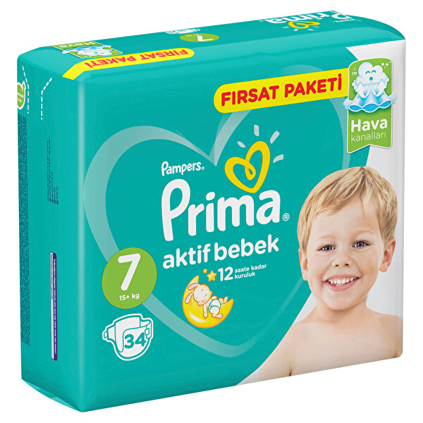 Prima Aktif Bebek Fırsat Paketi 7 Beden 34�lü 30218225