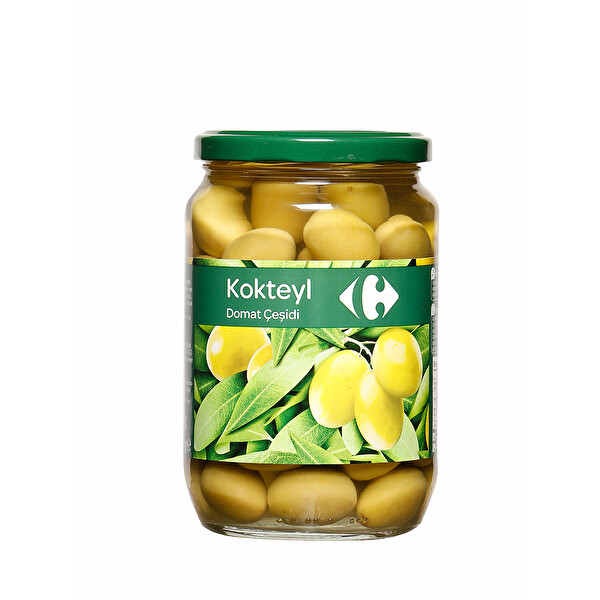 Carrefour Domat Çeşidi Kokteyl Yeşil Zeytin 400 gr Carrefour Domat Çeşidi Kokteyl Yeşil Zeytin 400 gr