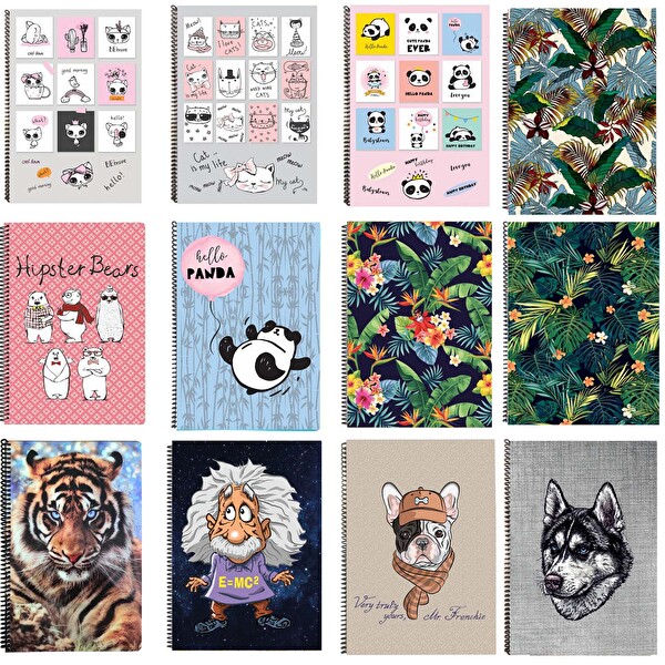 Art Style A4 120 Yaprak Kareli Pp Kapak Spiralli Defter