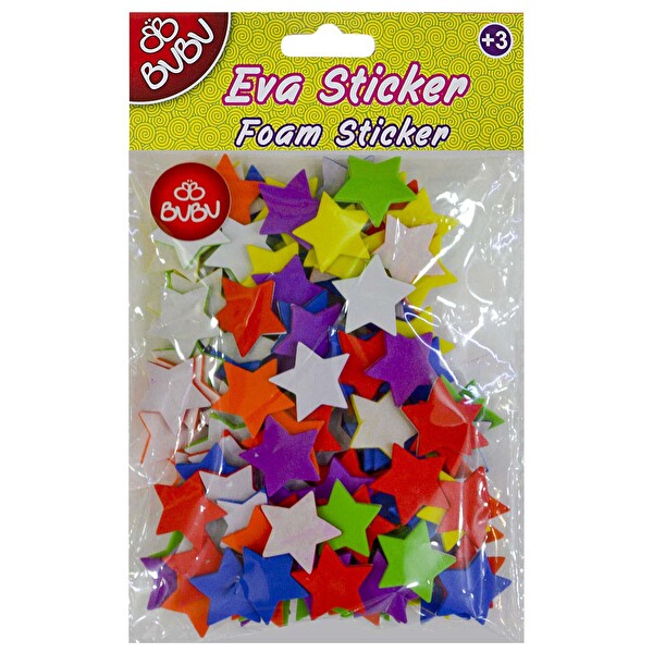Bubu Eva Sticker Yıldız Orta 12'Li