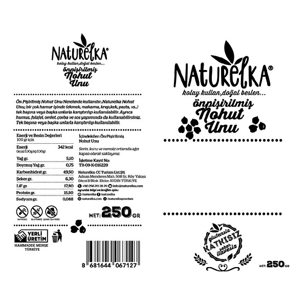 Naturelka Glutensiz Nohut Unu 250 g Naturelka Glutensiz Nohut Unu 250 g