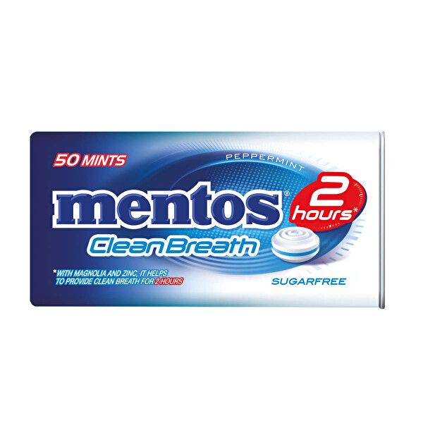 Mentos Clean Breath 2 Saat Nane Aromalı Tablet Şeker 35 Gr