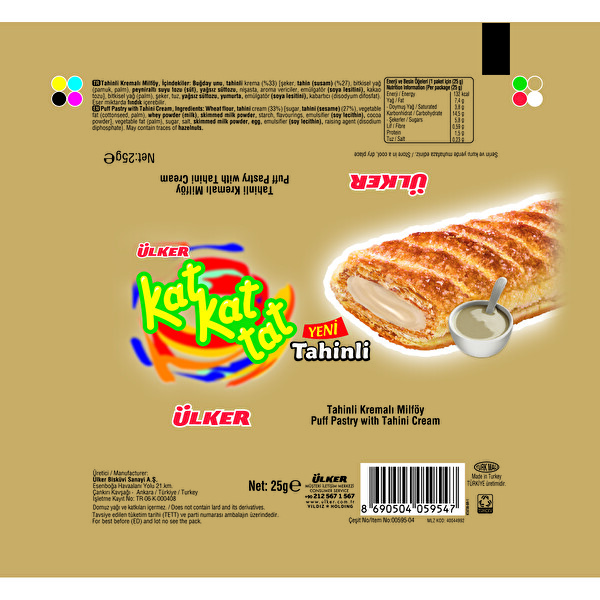 Ülker Kat Kat Tat Tahinli Milföy 25 g Ülker Kat Kat Tat Tahinli Milföy 25 g