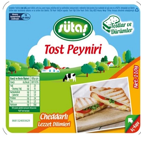 Sütaş Tost Peyniri 110 g Sütaş Tost Peyniri 110 g