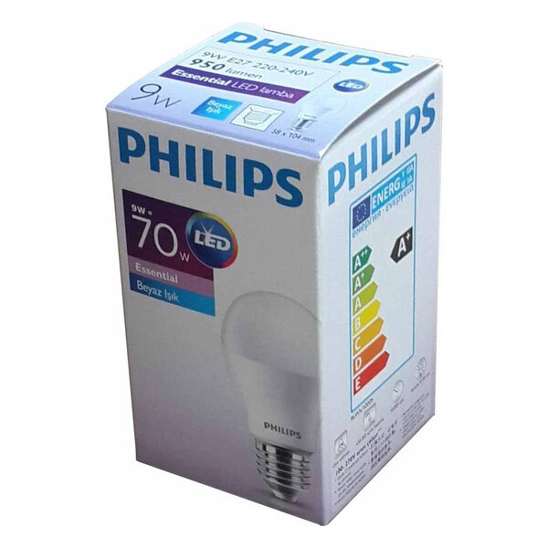 Philips Ess Bulb 9w e-27 Duy 6500k Beyaz Işık Led Ampul Philips Ess Bulb 9w e-27 Duy 6500k Beyaz Işık Led Ampul
