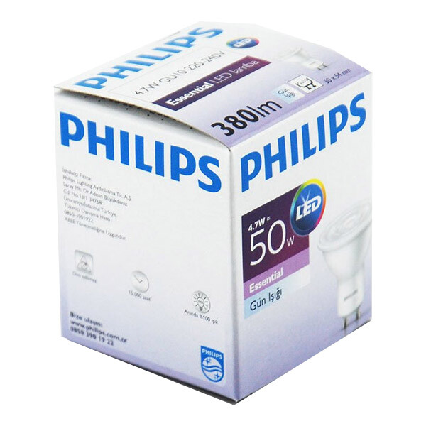 Philips 4.7W GU10 Duylu 4000K Gün Işığı Led Philips 4.7W GU10 Duylu 4000K Gün Işığı Led