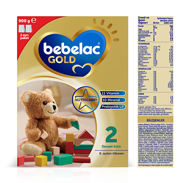 Bebelac Gold 2 Devam Sütü 900 g Bebelac Gold 2 Devam Sütü 900 g