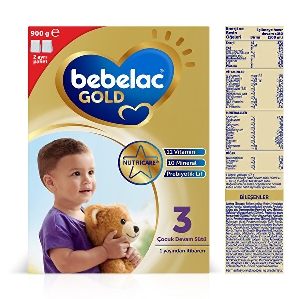 Bebelac Gold 3 Çocuk Devam Sütü 900 g Bebelac Gold 3 Çocuk Devam Sütü 900 g