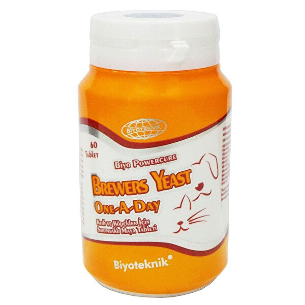 Biyoteknik Brewers Yeast One-A-Day Kedi ve Köpekler için Sarımsaklı Maya Tablet 60 Tablet