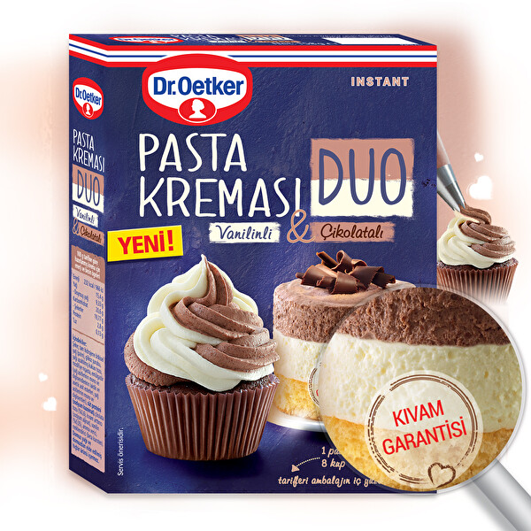Dr. Oetker Pasta Kreması Duo Vanilinli Çilekli 30238939 CarrefourSA