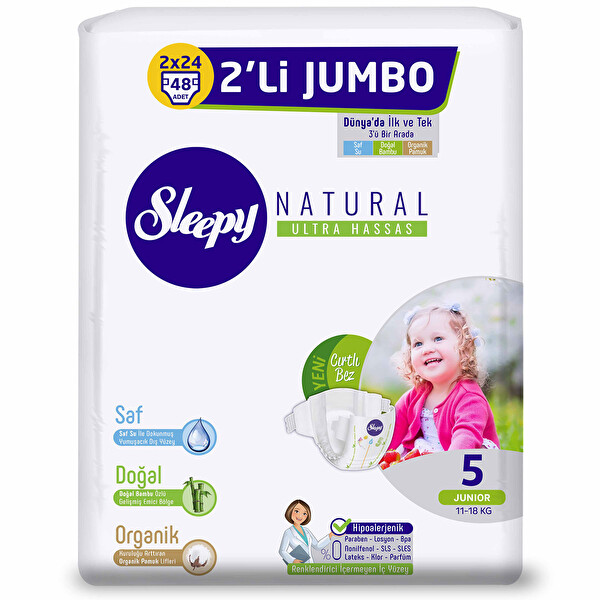 Sleepy Senstive Bebek Bezi 5 Beden 2*24 Adet 30239096